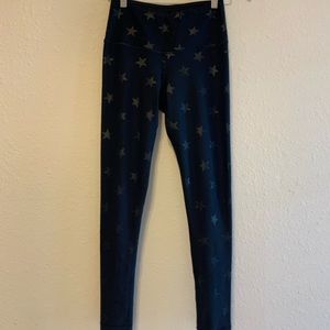 90 degree by reflex black star leggings size small